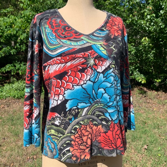 Vintage Tattoo Design V-Neck Tee - Picture 3 of 14